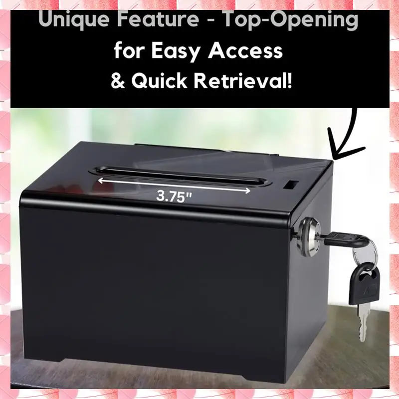 JAJA Donation Box With Lock - Acrylic Suggestion Box With Slot, Ballot Lock Box With Sign Holder For Raffle, Voting