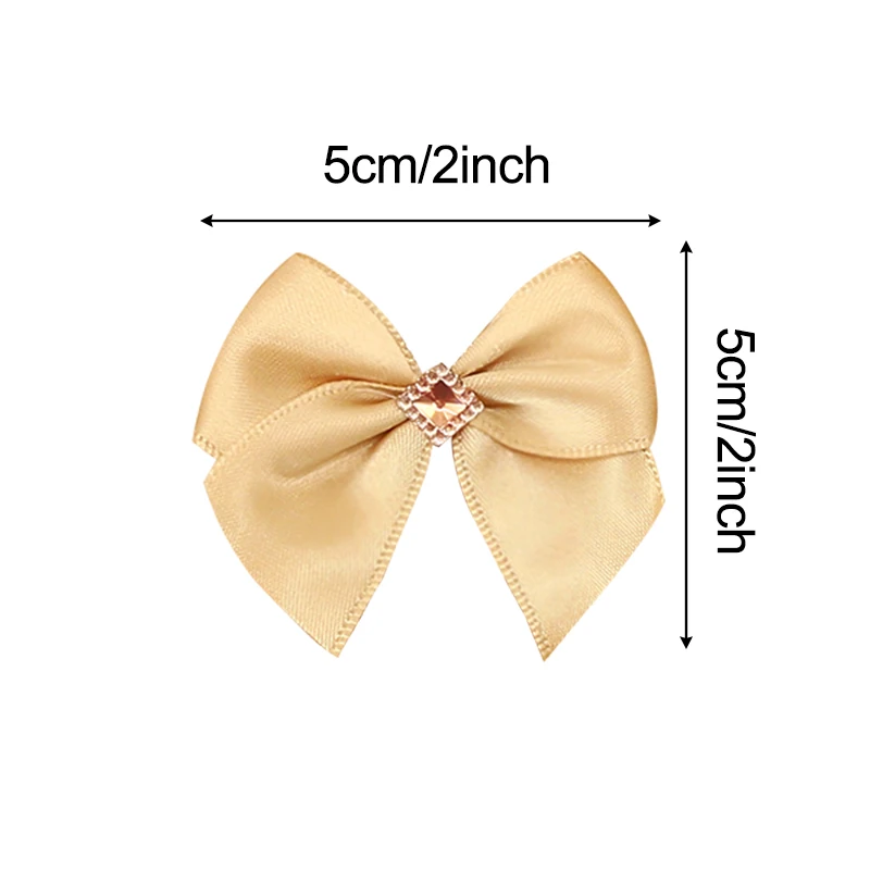 20 or 50PCS 50*50mm Ribbon Bows for Crafts Bowknot  kokardki dekoracyjne mini Craft Supplies Wedding Suppli  Decoration Bows