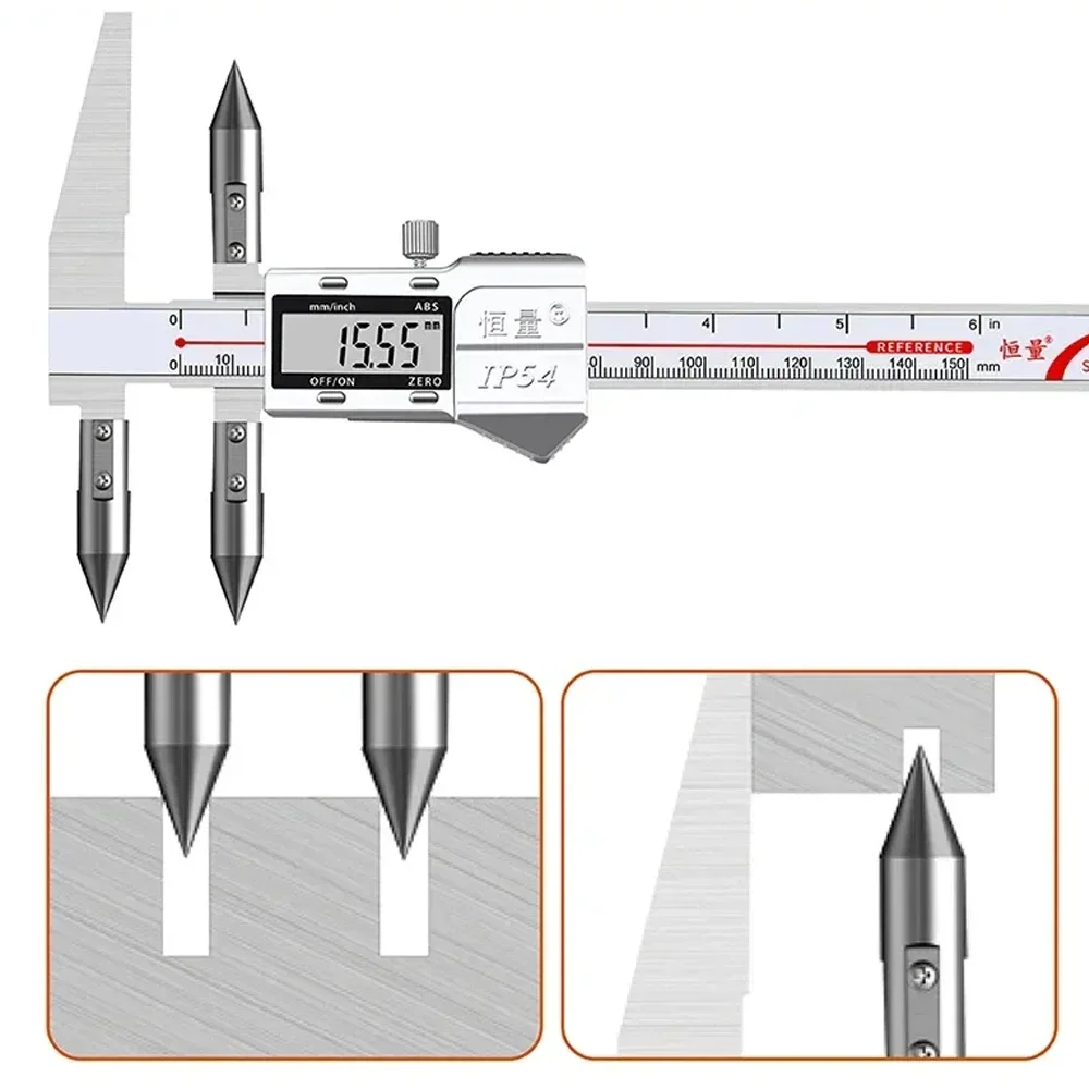 Professional Digital Edge Center Distance Caliper Stainless Steel Vernier Type