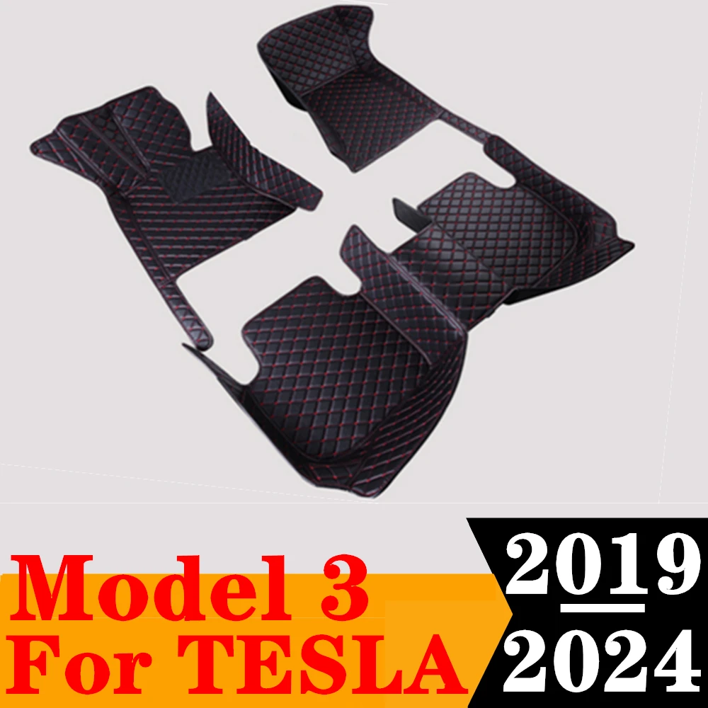 

Автомобильные коврики для Tesla Model 3 2024 2023 22 2021-2019, подходят под заказ, передний и задний напольный вкладыш, накладки на ножки, коврик, крышка, внутренние части