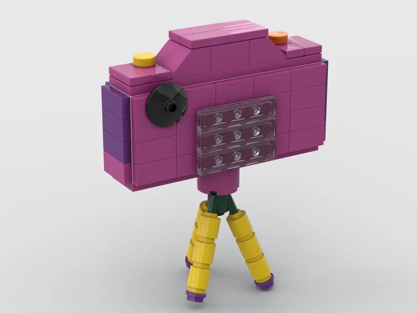 MOC Creative Movie Camera Model Building Blocks Bricks Desktop Ornament Athlete Adult Birthday Festival Party Gifts view 2
