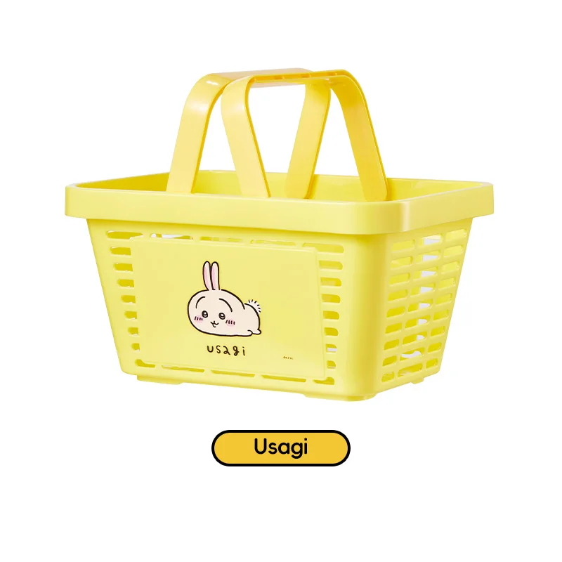 MINISO Cartoon Chiikawa Series Cute Hachiware Hand Basket Storage Artifact Usagi Convenient Large-capacity Storage Basket