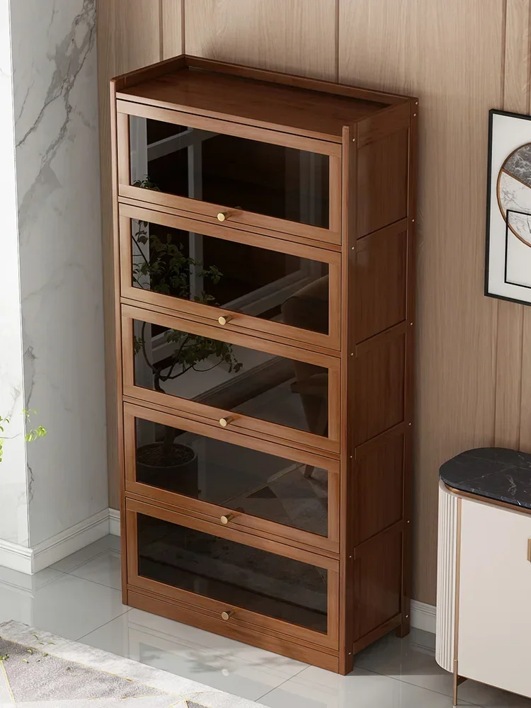 

Bookshelf Shelf Floor-to-ceiling simple household bookcase with door Dust-proof locker Living room locker Wall storage cabinet