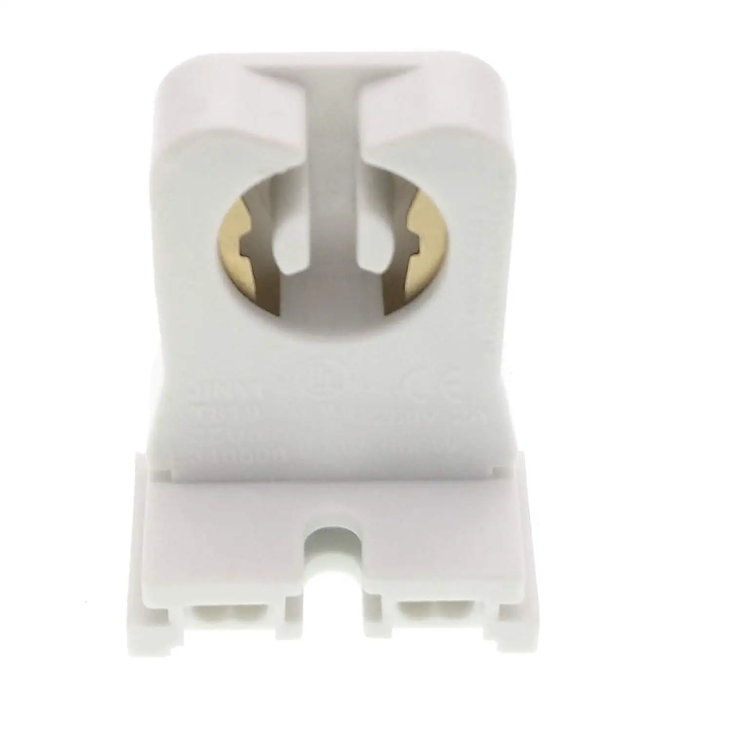 Non-shunted Turn Type T8 Lamp Holder Socket Tombstone for T10 T12 LED Fluorescent Tube Replacement