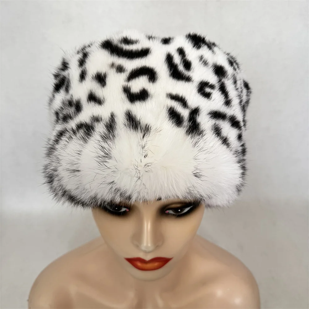 Real Rabbit Fur Hat Natural Raccoon Fur Tails Rabbit Fur Top Fall Beanies for Women Cap Winter Bonnets