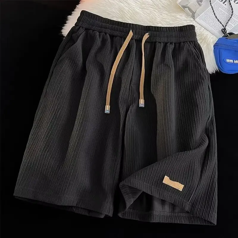 

Ice Silk Men's Summer Spor Straight Leg Casual Pants Trendy Loose Fit High Street Sle Comfortable Drapey Casual Trousers
