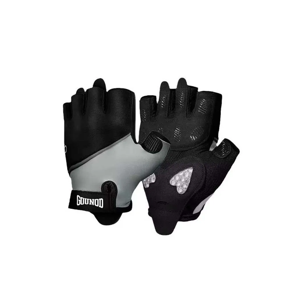 

1 Pair Breathable Cycling Gloves Silicone Shockproof Fitness Gloves with Wrist Band Quick-release Half Finger Mittens Men