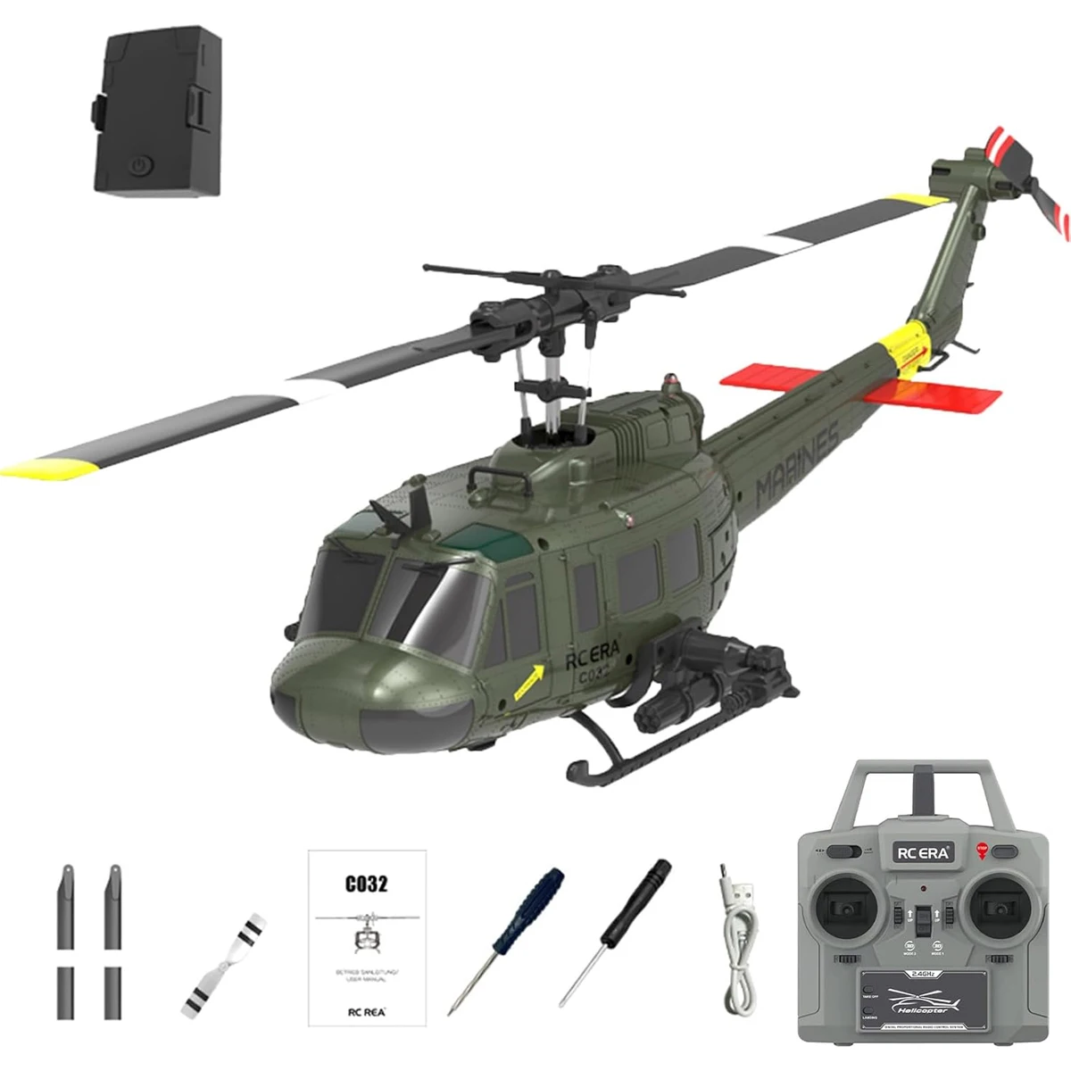 

C032 RC Helicopter 2.4G 6-Aixs Gyroscope 6Channels Altitude Hold Optical Flow Brushless Remote Control Helicopter Toys For Adult