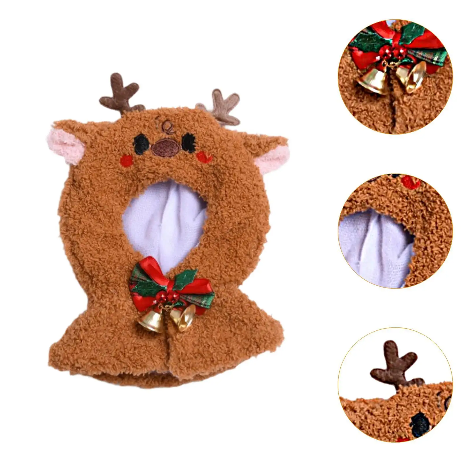 Plush Doll Clothes for 15 -17 cm Doll Christmas Shawl Cartoon Soft Plush Doll Accessories Cloak Doll Clothing Doll Dress up