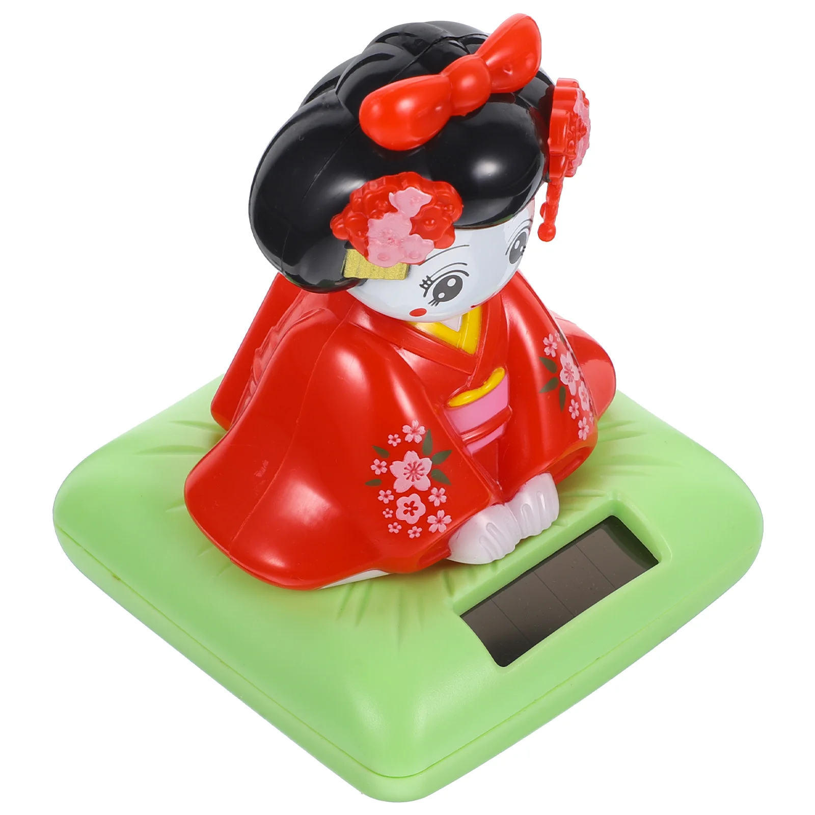 Ragazza danzante Bobblehead Giocattolo Kimono Decor Ornamenti per auto piccole Accessori Scuotendo Figurine Figurine Statue di plastica Solare