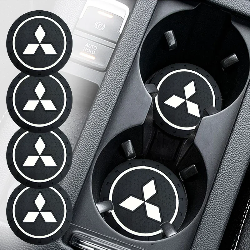 1/2 шт. Нескользящая Автомобильная Подставка под стаканы для воды, резиновый коврик для Mitsubishi Ralliart Lancer EX Outlander ASX Competition Outlander