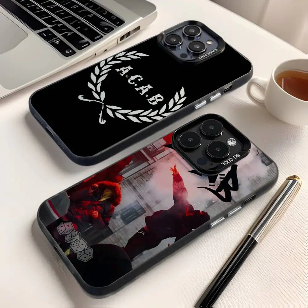 

A-Acab Ultras Phone Case For iPhone 16,15,14,13,12,11,8,7,Pro,Max,Plus,Mini,XS,SE Anti Fall Black Matte Hard
