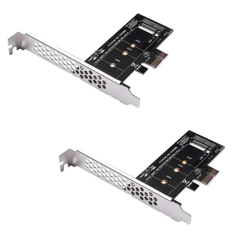 

2X Add On Cards PCIE To M2 Adapter PCI Express 3.0 X1 To NVME SSD M2 PCIE Raiser Adapter Support 2230 2260 2280 M.2 SSD