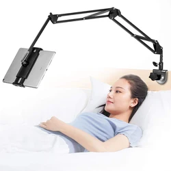360° Rotating Tablet Holder for Bed iPad Stand Tablet Mount Stand with 90cm Metal Arm For 4.5~12.9 inch Phone Tablet Bracket