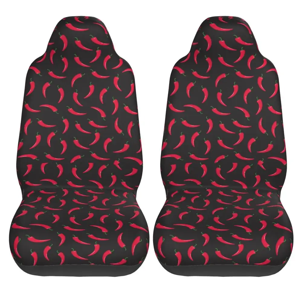 Hot Chili Peppers Front Car Seat Cover 2-piece Car Seat Protective Cover Universal Size Anti Fouling Easy To Install