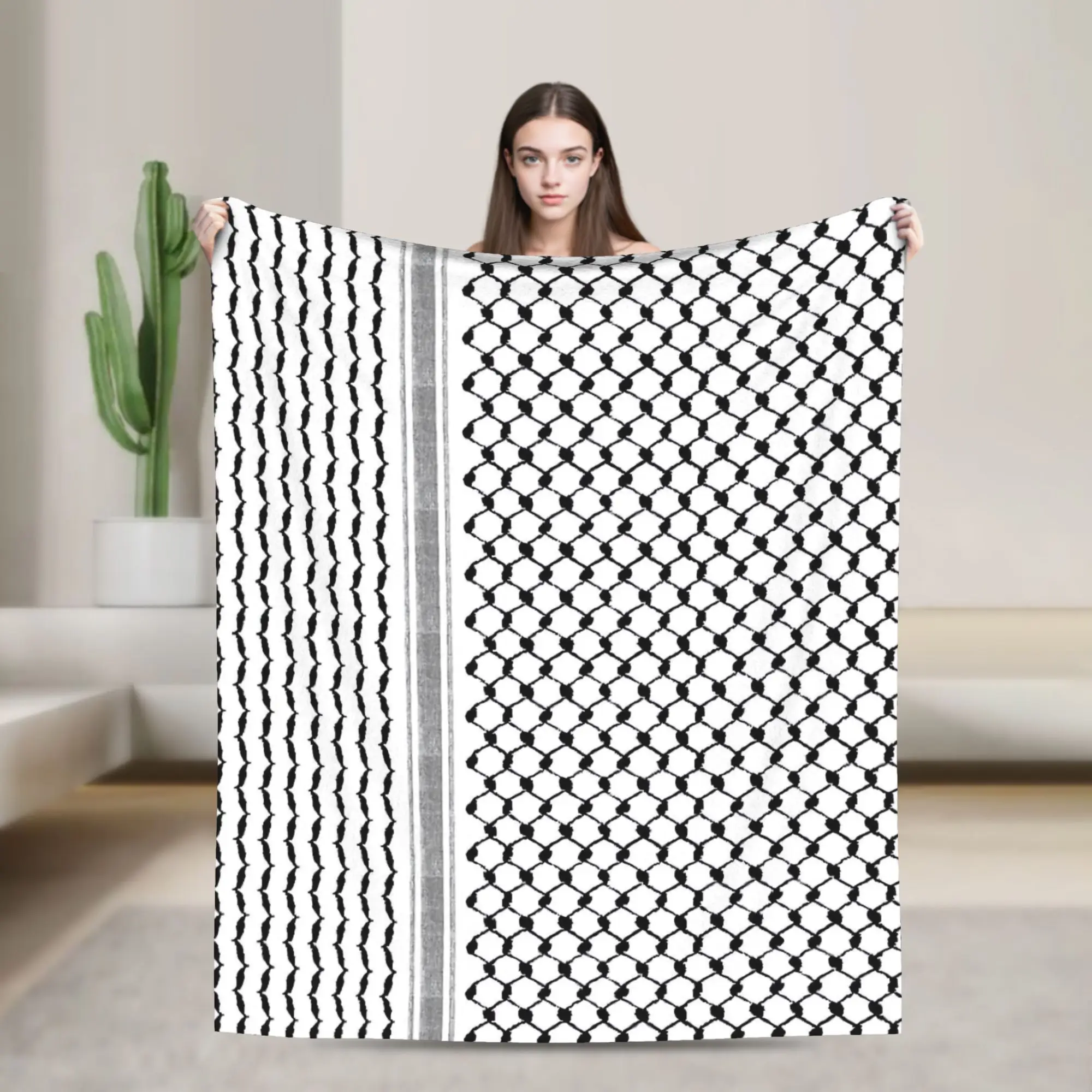 فلسطين كوفية بطانية سوبر لينة مريحة أفخم الفراش يلقي للطلاب في الهواء الطلق الفانيلا المفرش غطاء السرير