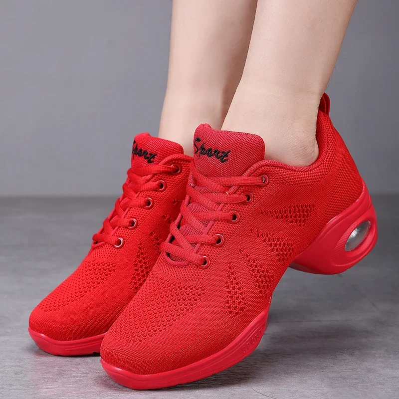 Women\'s Dance Shoes Soft Outsole Woman Breath Jazz Sports Sneakers Girl\'s Ladies Modern Jazz Dancing Shoes Hip Hop Shoes