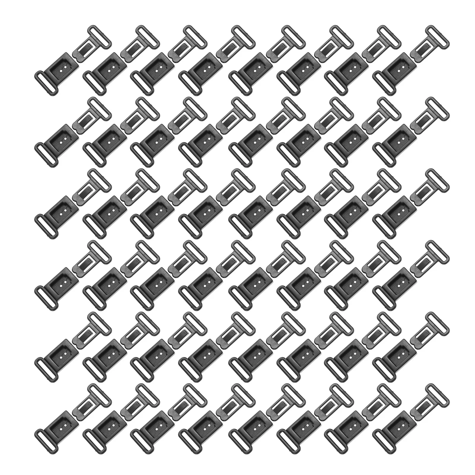 

100Pcs Breakaway Clasp Plastic Safety Connector Durable for Bra Bow Tie Lanyards Crafts Breakaway Clasp Paracord Clips