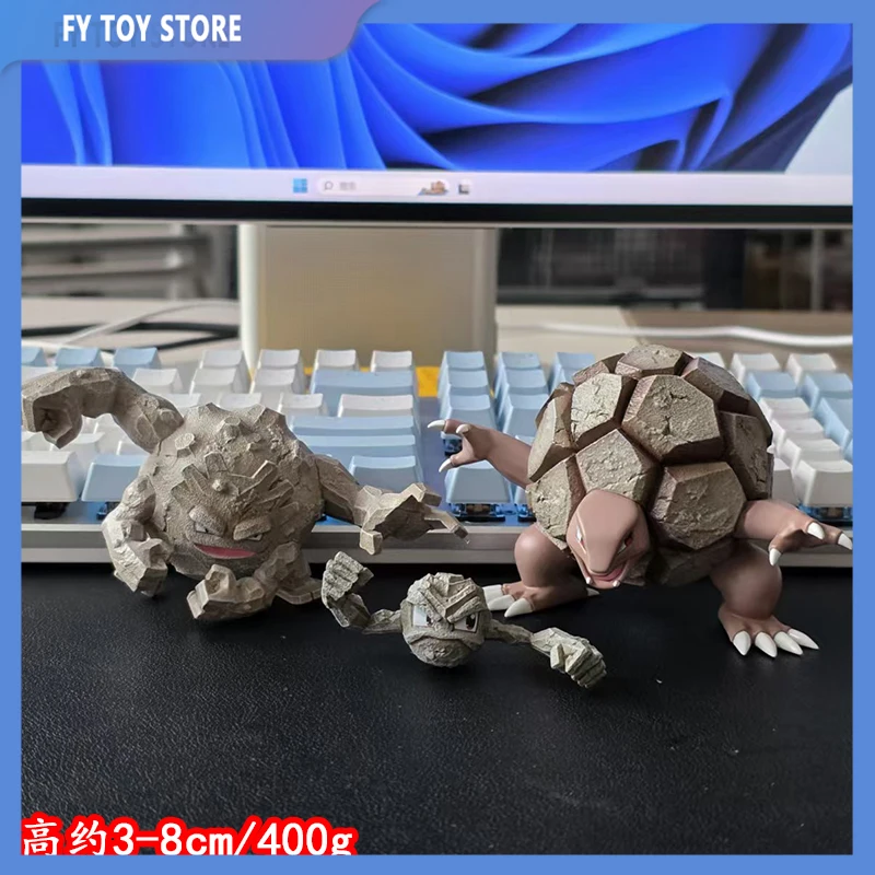 

New 3pcs Zxz Graveler Golem Geodude Anime Figures Pvc Statue Model Room Desktop Decoration Collection Boys Birthday Gifts Toys