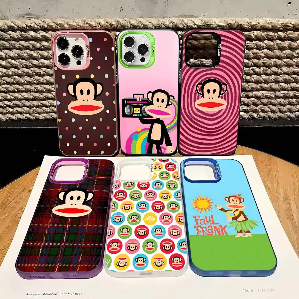 

Classic Fashion Logo P-Paul F-Frank Phone Case Color Silver Shell For lPhone 17 16 16e 15 14 13 12 11 Pro Max Plus