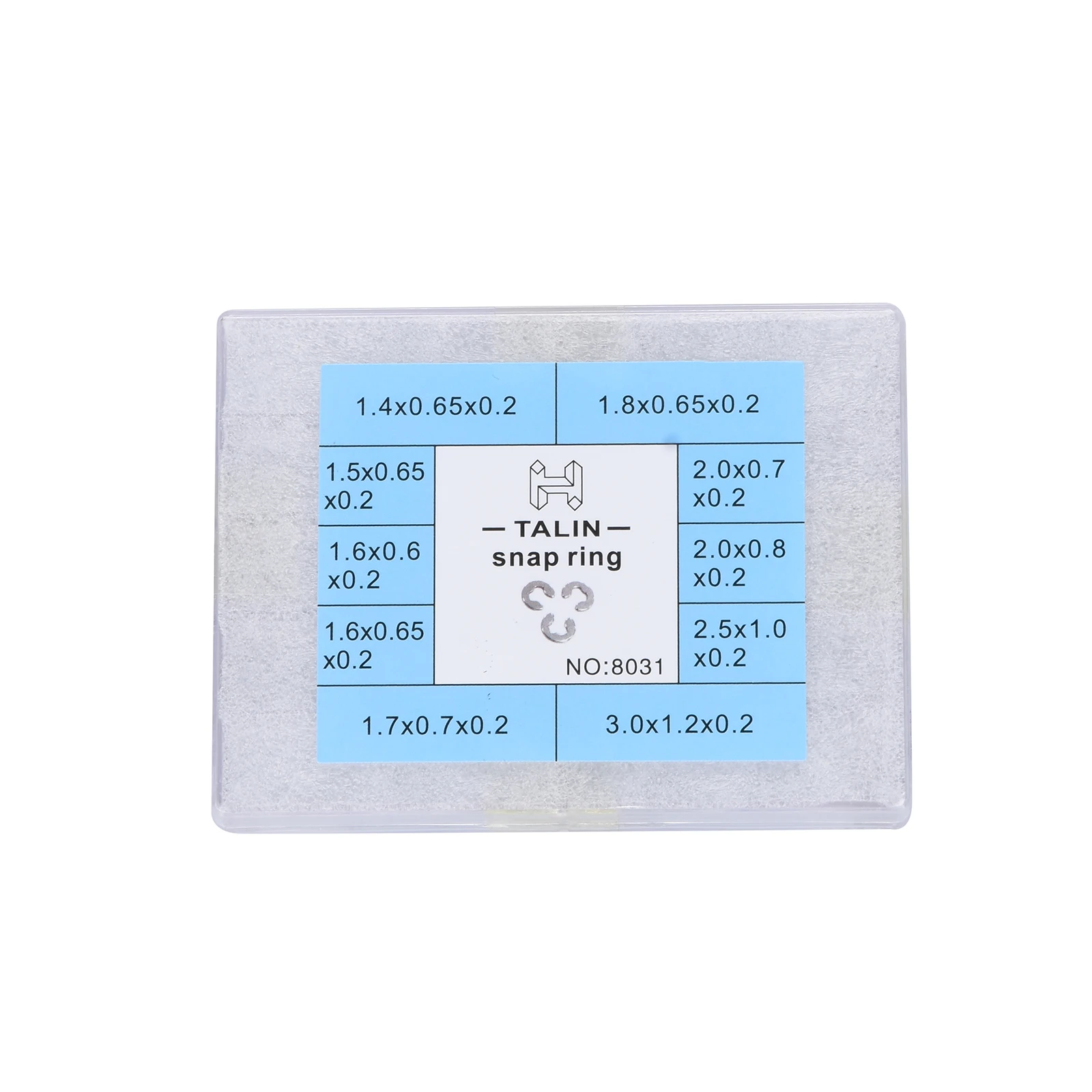 150Pack 1.4mm-3.0mm 10-Size Assorted Chronograph Watch Pusher Button Clip Snap Ring Day Circlip Washer Clip Box Watchmaker Tool