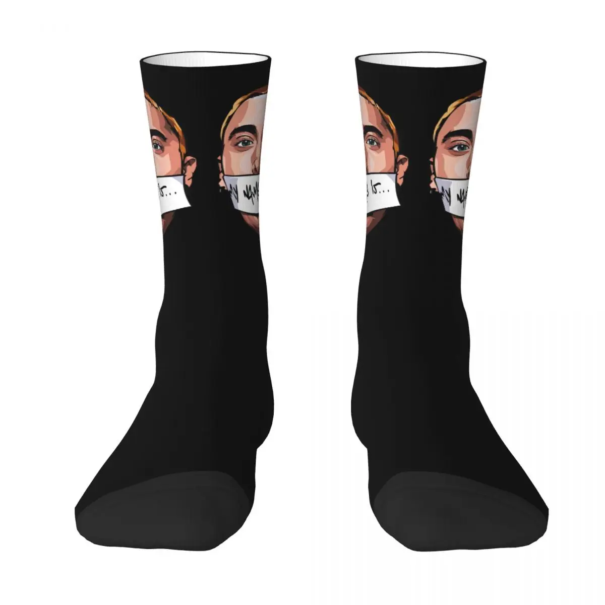 Eminem My Name is Slim Shady POLYESTER للجنسين المشي لمسافات طويلة 3D Print Happy Socks