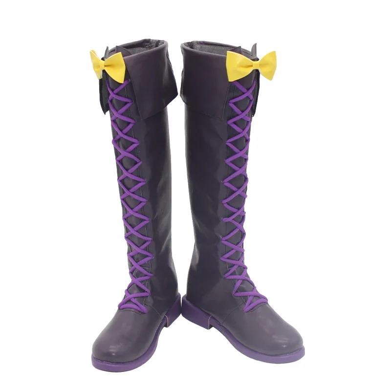 Nekomata Okayu Scarpe Cosplay Accessori Anime Stivali di Carnevale di Halloween Scarpe PU Vtuber Cosplay Prop Realizzato su misura
