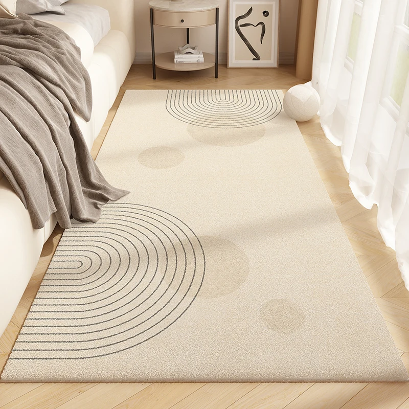 Modern Minimalist Carpets for Living Room Fluffy Soft Anti-slip Mat Cream Bedroom Decor Plush Rug Home Washable Cloakroom Carpet