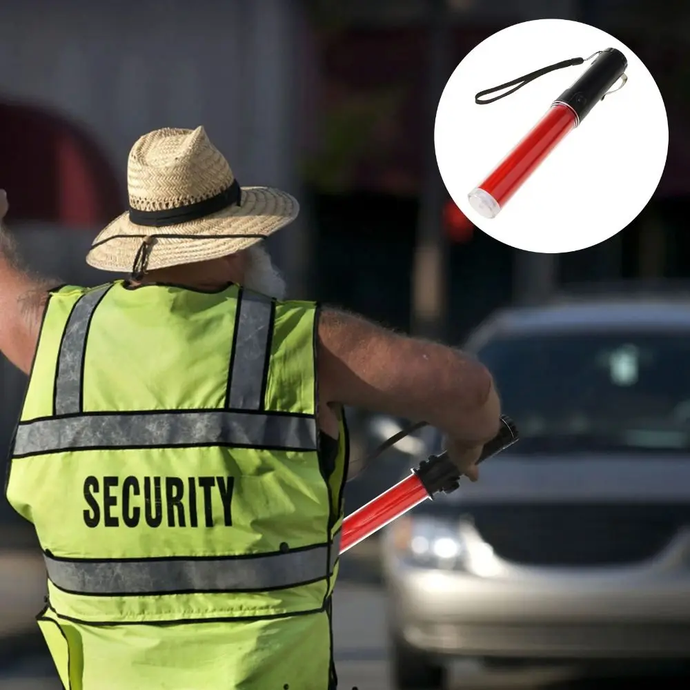 Multi-functional Powerful Traffic Wand Fluorescen Emergency Traffic Baton Warning Flashinglight Flash Baton Safety Command Tool