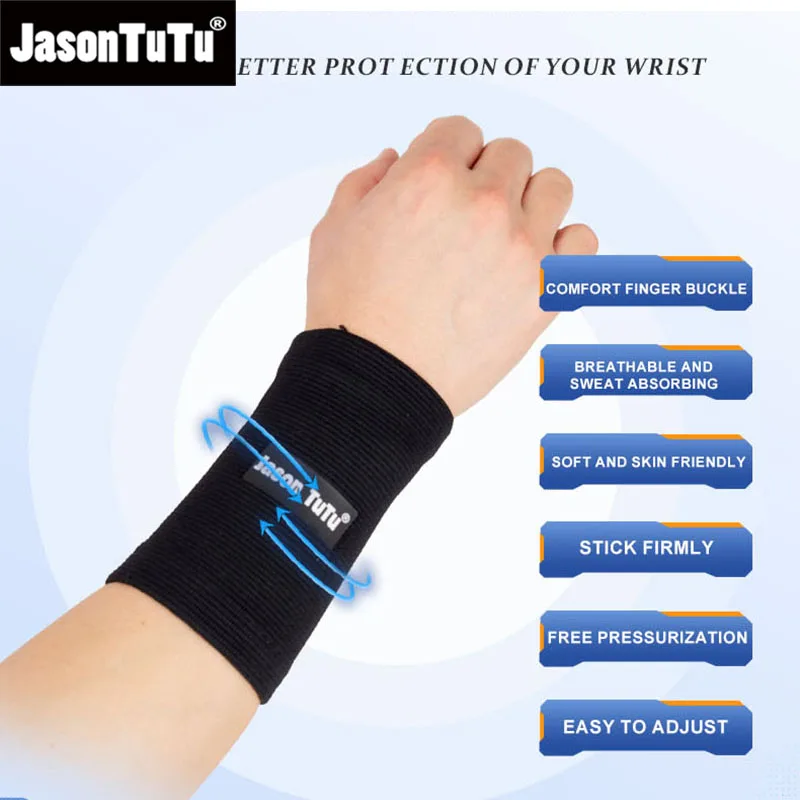 JASONTUTU 1PCS Nylon Elastic Sports Wrist Brace Support Wristbands Sweatbands For Volleyball Basketball Tennis Gym Sweat Bands