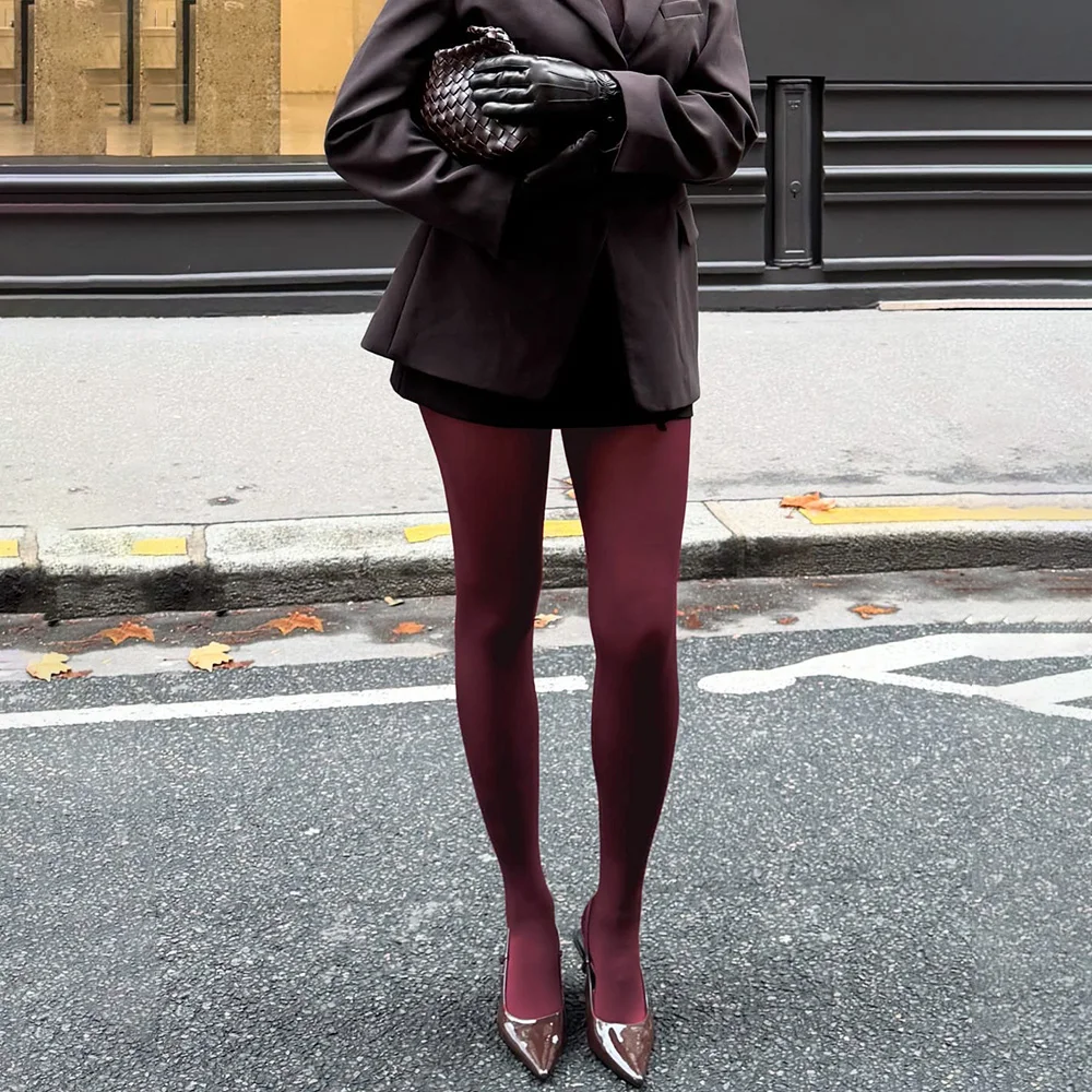 Tuularose Red Tights Women Sexy Tight Super Stretch Large Size Pantyhose Female Slim Spring Autumn Winter Leggings Stockings Y2k