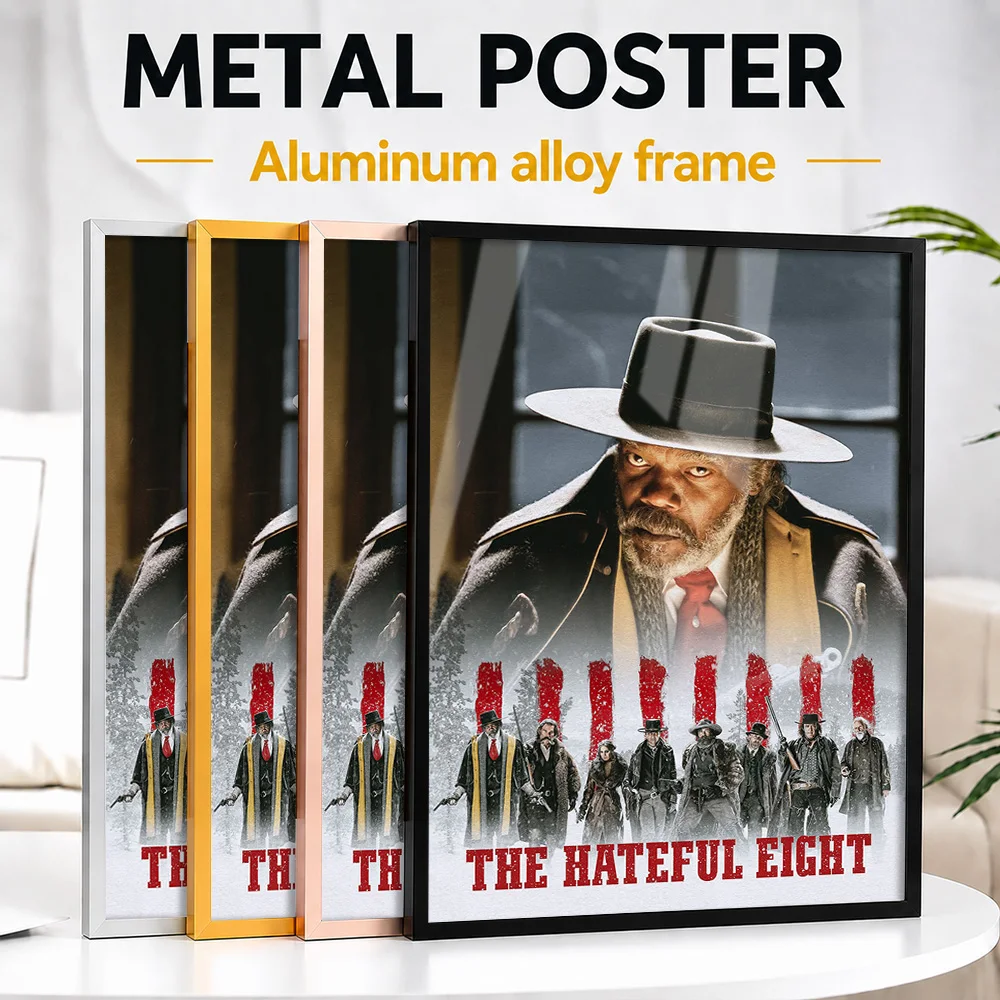 The Hateful Eight Movie Framed Metal Poster Personalized Photo Dramatic Story Style Wall Art For Game Room Ideal Birthday Gift