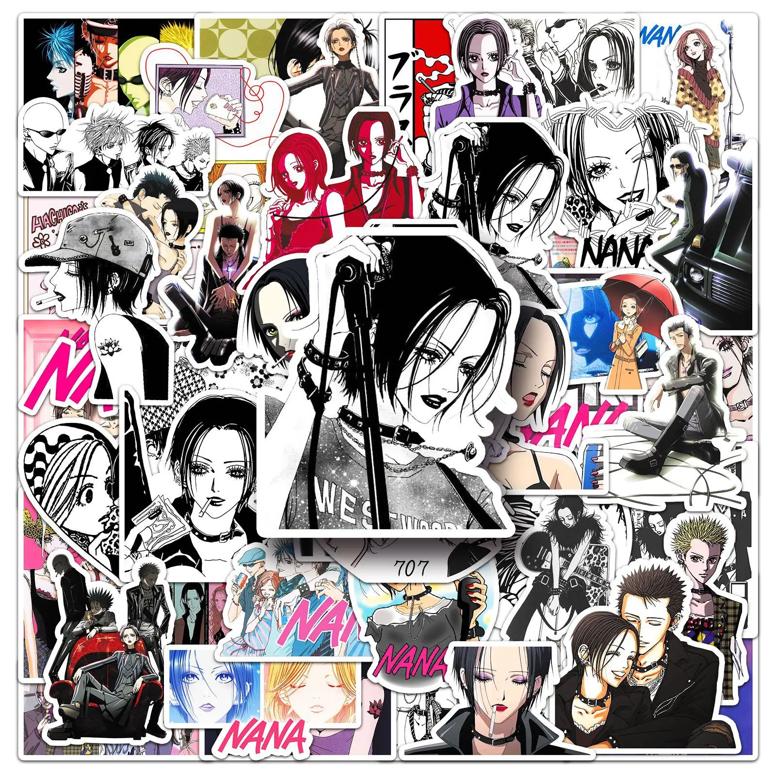 ملصق نانا، أنا آخر في العالم، فيلم الرسوم المتحركة الياباني بنفس الاسم، مخطط زخرفي مقاوم للماء، ملصق غاشا