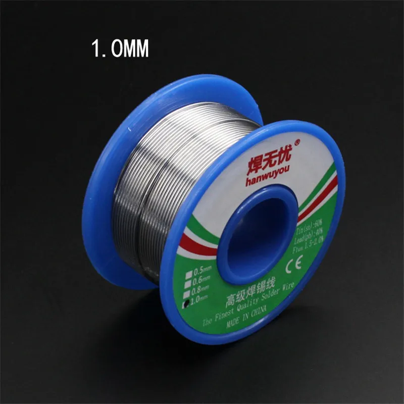 Fluxo de solda de solda 60/40-1.5 carretel de fio 50g1.0mm da solda do fio da lata do núcleo da resina do fio da solda 2.0%