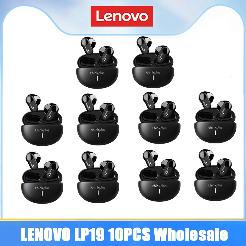 

Choice 10PCS Original Lenovo LP19 TWS Wireless Bluetooth V5.1 Earphones Dual HD Microphone Headphones Sports In-Ear Headset