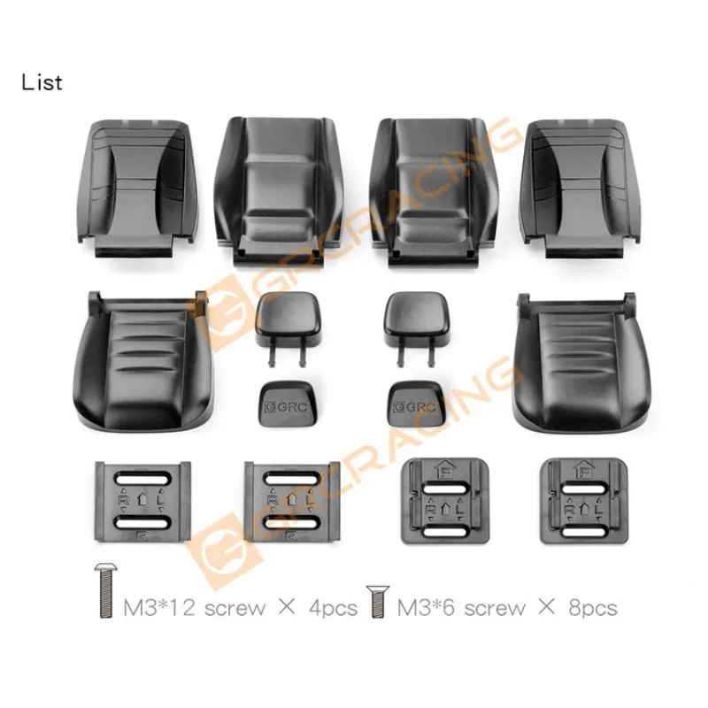 For 1/10 Rc Car  Simulation Seat Climbing Car Diy Cab Multi-directional Adjustable Interior Seat Grc G161c