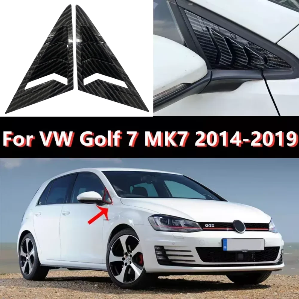 Janela dianteira obturador capa guarnição janela grelha ventilação lateral para vw volkswagen golf 7 mk7 hatchback 2014 2015 2016 2017 2018 2019