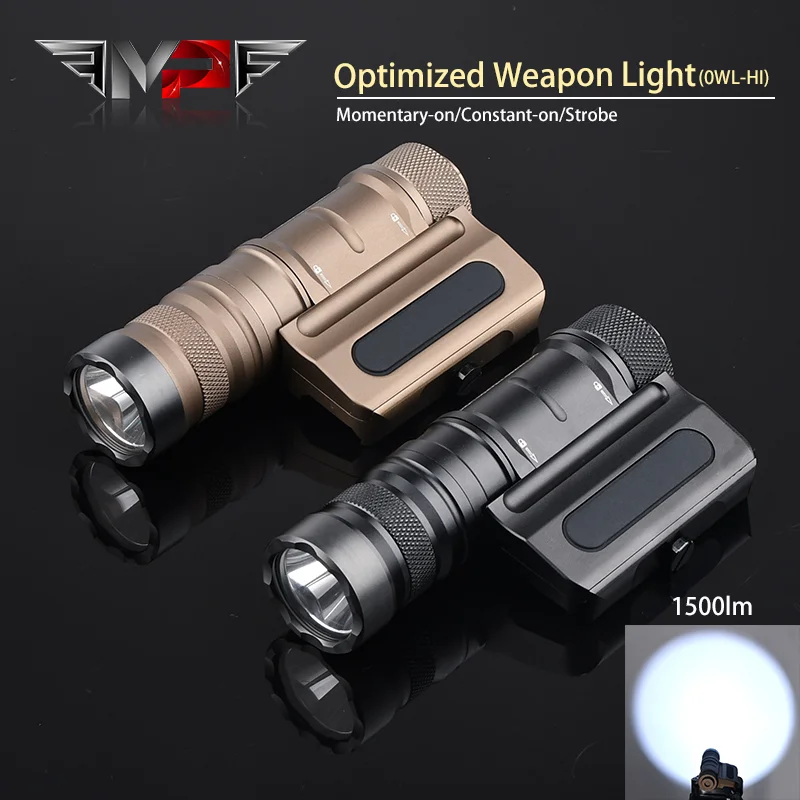 

WADSN Cloud Defensive OWL Tactical Flashlight Airsoft 1500lumens Powerful Optimized Weapon Light Fit 20mm Rail Hunting Gun Rifle