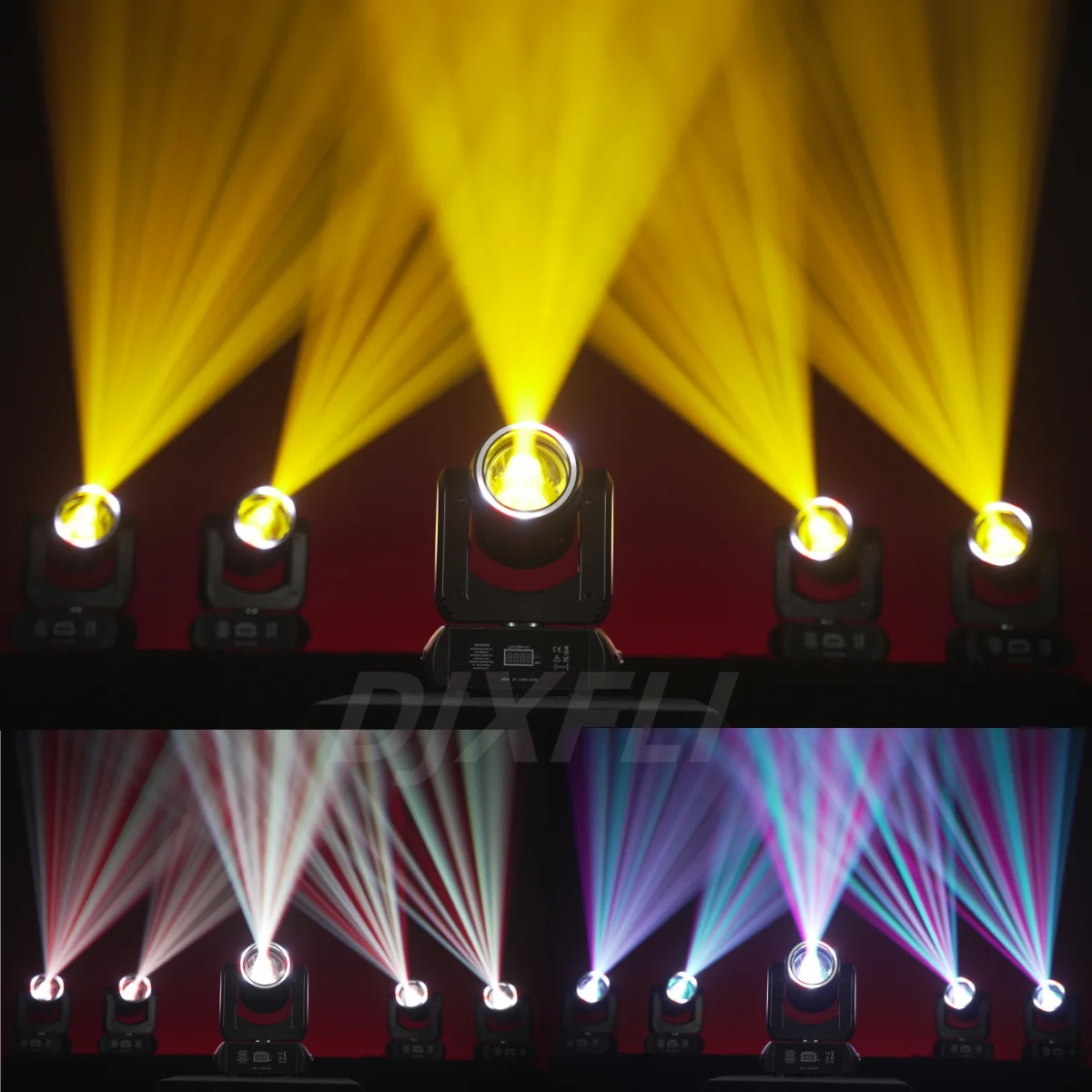 2 قطعة 180 واط LED تتحرك إضاءة أمامية صغيرة 3in1 شعاع و 3DSpot و هالو تأثير 18 المنشور الدورية 8 ألوان و 8 Gobos DJ ديسكو الكرة ديسكو أضواء #4