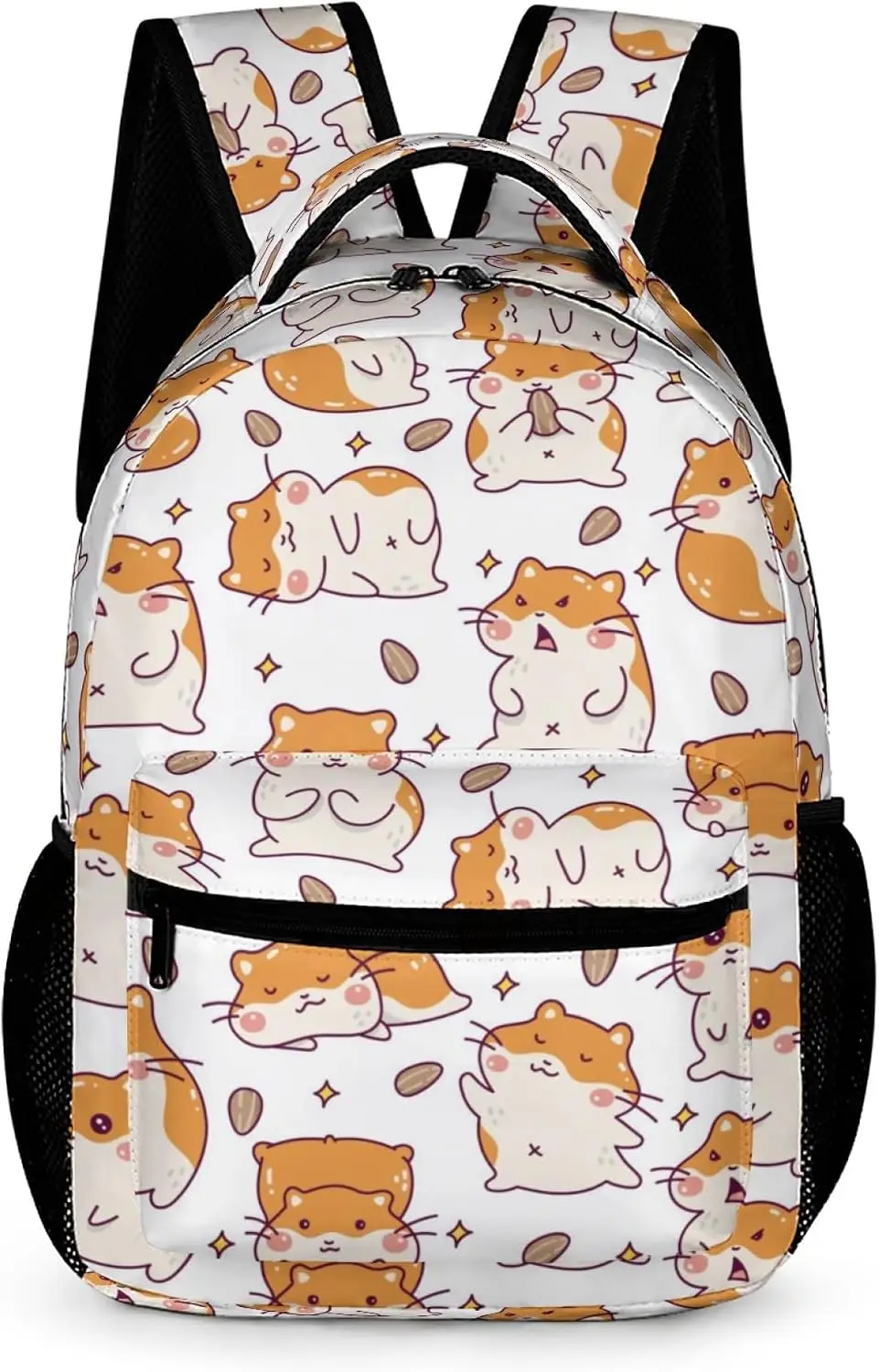 Hamster Backpack for Girls Boys All-over Print Design Tear Abrasion Resistant Premium Feel Vibrant Built for Heavy Daily Use