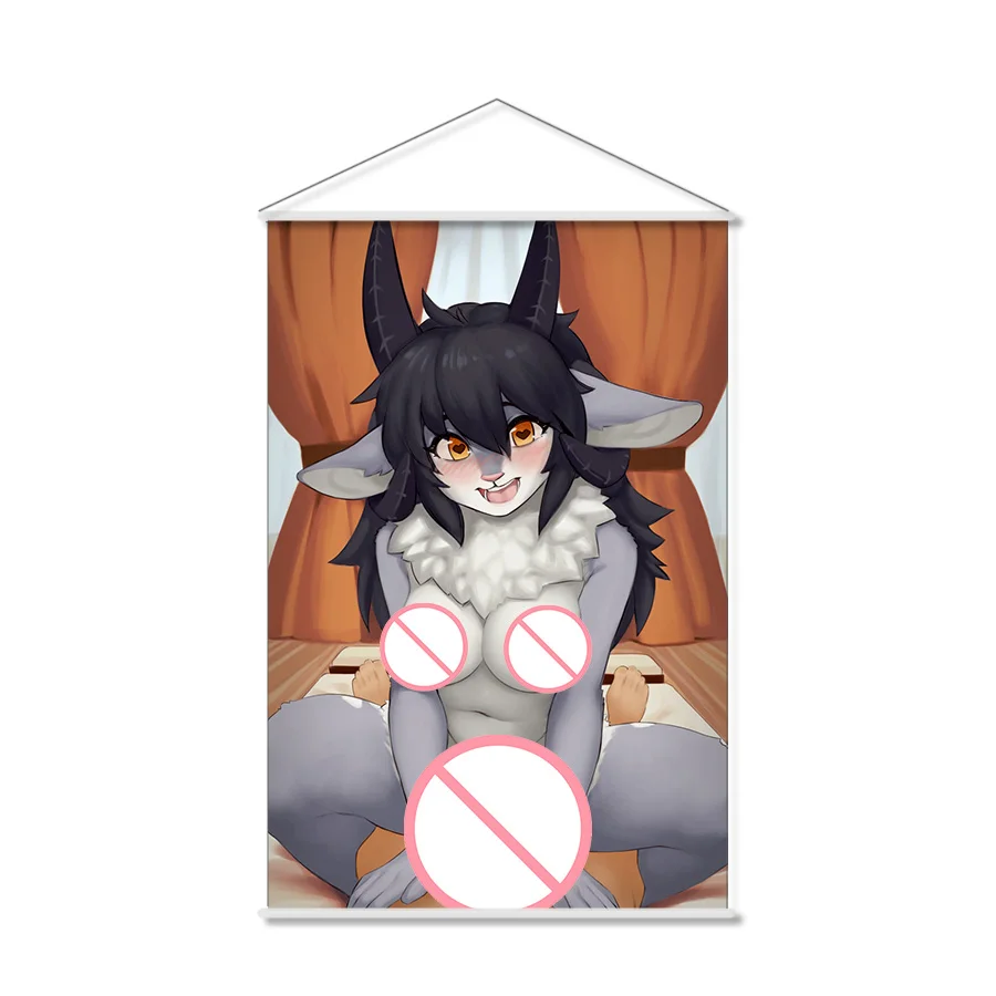 Furry Dakota Anime Wall Scroll Hanging Poster Home Decor Painting