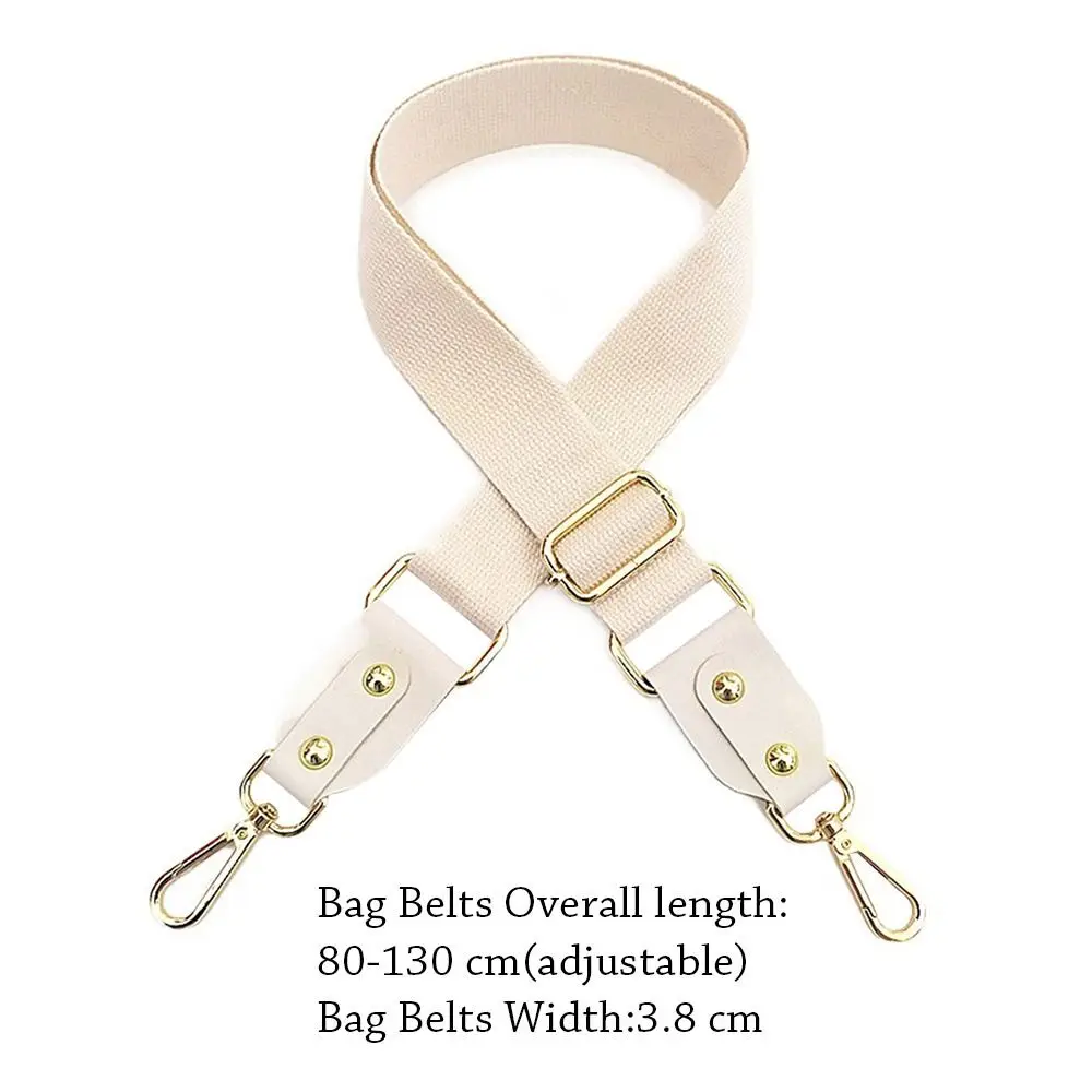 Verstelbare Tas Riem Mode Brede Vervanging Handtas Riem Effen Kleur Katoenen Schoudertas