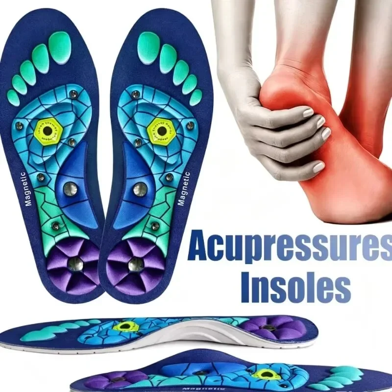 Magnetic Acupressure Arch Support Insoles Massage for Foot Pain Relief Magnetic Slimming Templates Improved Blood Circulation