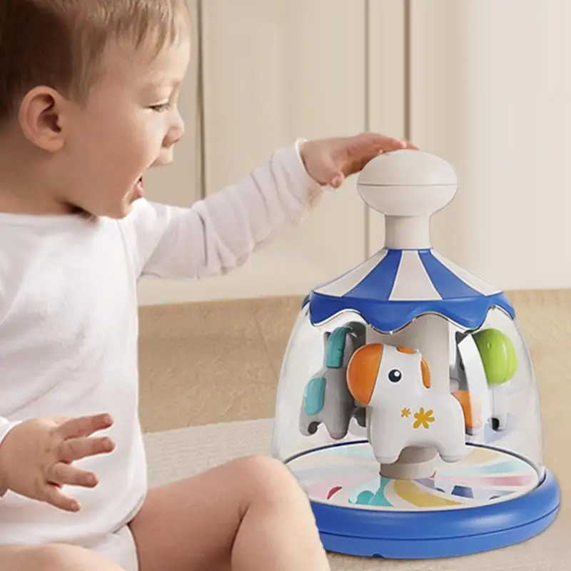 Toddler Carousel Toy Interactive Developmental Toy Adorable Colorful Rotating Learn Cause Effect Activity For 2-4 Year Olds Kids