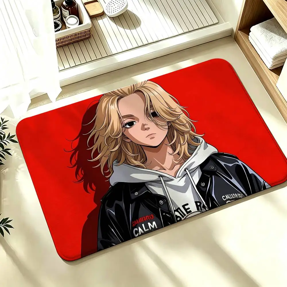 Tokyo Revengers Anime C-Cool Shower Room Absorbent Small Floor Mat Soft Comfortable Decorative Foot Mat