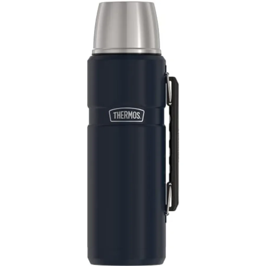 

Stainless King Vacuum-Insulated Beverage Bottle for outdoor use, stainless steel, matte black, sweat-proof and keeps drinks col