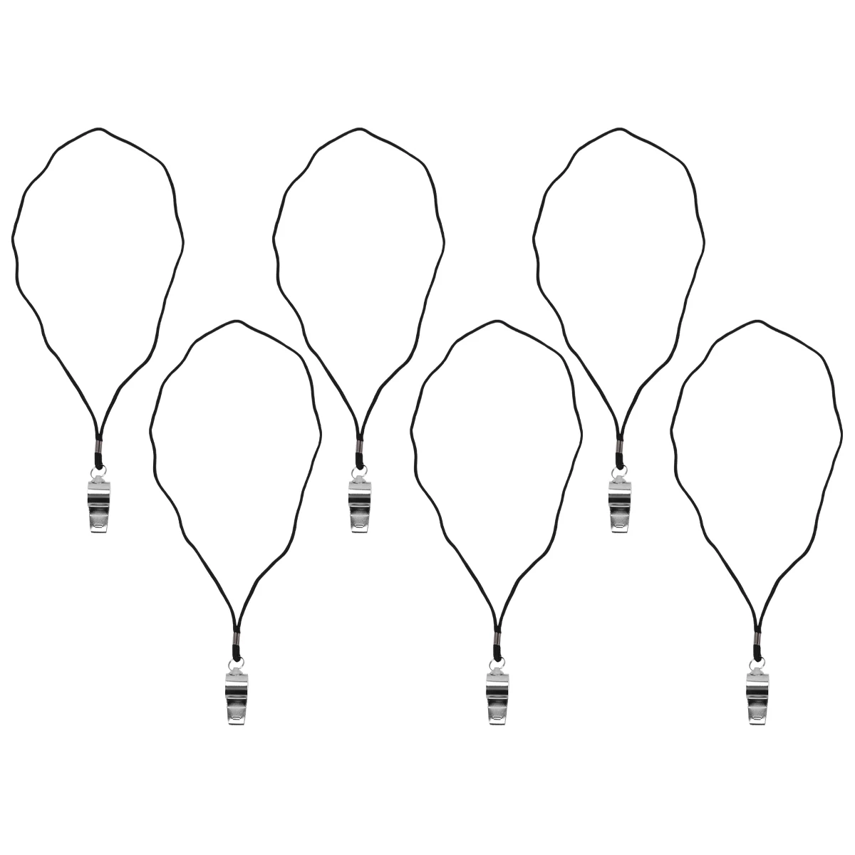 

6 PCS Stainless Steel Referee Whistle Camping Signal Whistles Key- Adults s Football Portable Safety Metal