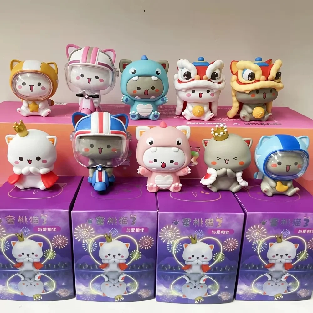Mitao Cat Kawaii Toy Love Series Season 3 Blind Box Cute Cartoon Doll Action Figure Surprise Birthday Gift Trendy Collectible