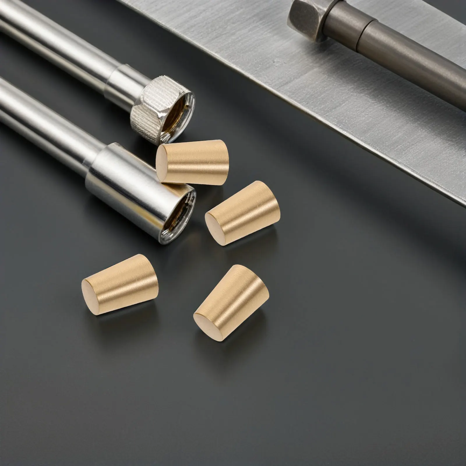 

4 pc Crafts Wooden Base Brass niture Legs Black Walnut Pads Solid Durable Display Stable Support Home Ornament