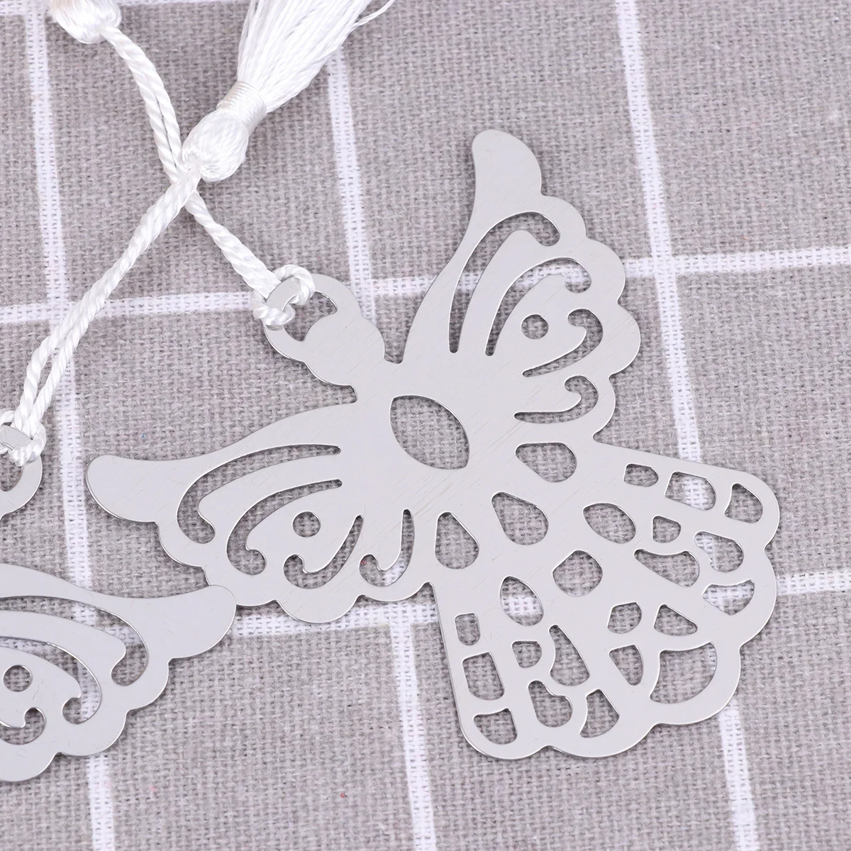 6 قطعة الإشارات الملاك المعدنية الفضة 7.1X6.6 سنتيمتر هدية ملهمة للقراء المرجعية شرابة مجموعة لصالح شكل الزخرفية #1